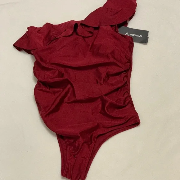 ๐ NOT FOR SALE ๐NWT HONYAR ONE SHOULDER LINED ONE PIECE - SIZES MED & LARGE - Picture 1 of 5